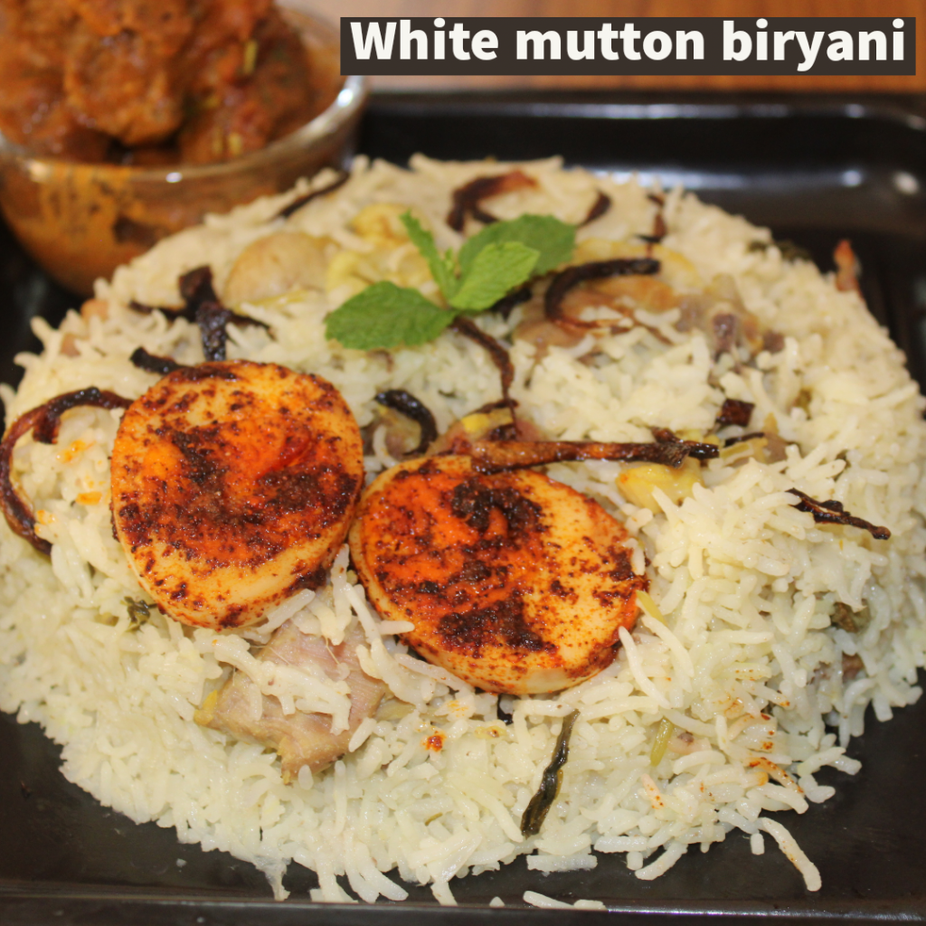 White mutton Biriyani