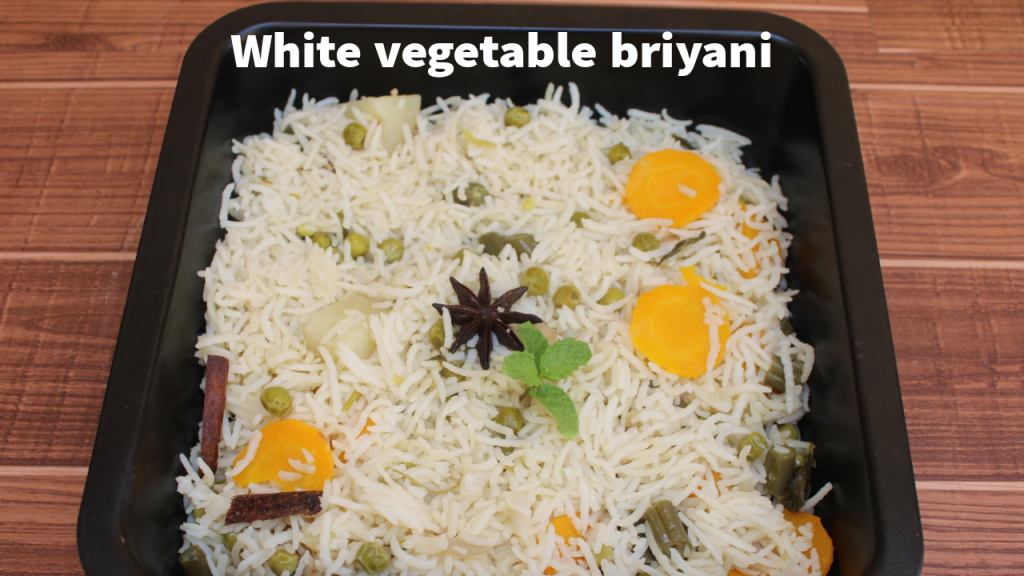 White vegetable briyani recipe cookingmypassion